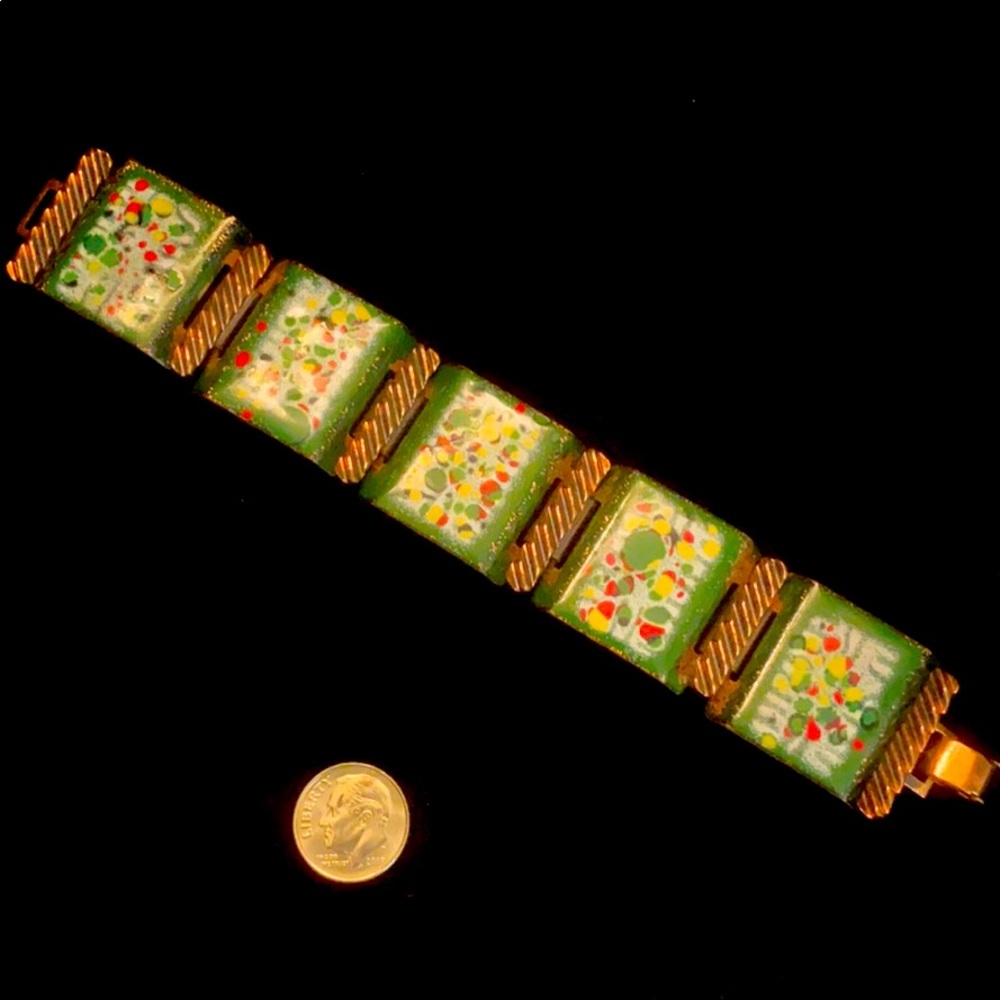 Vintage Matisse copper enameled bracelet.🎄